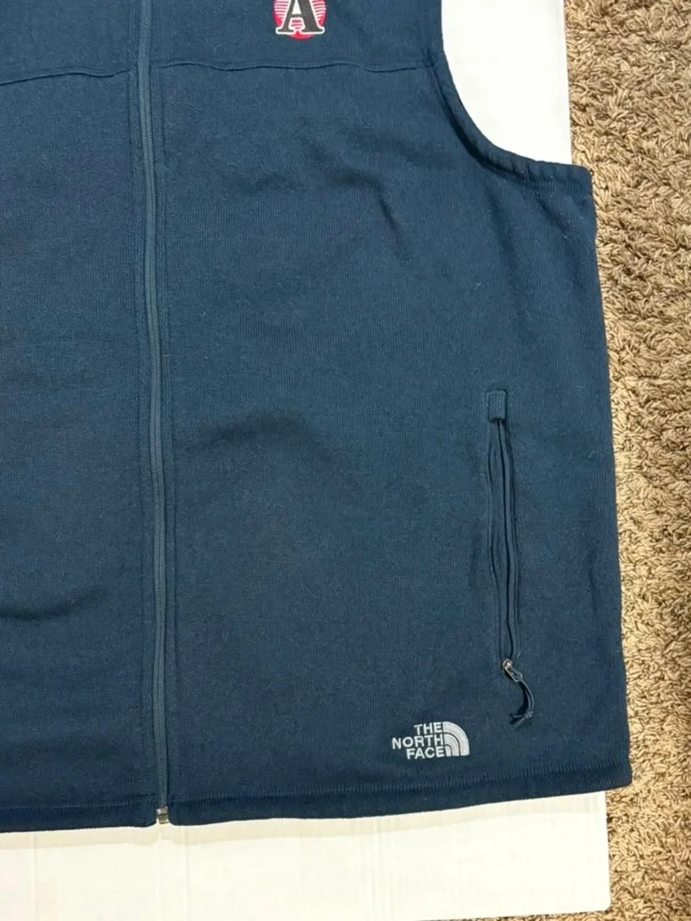 The North Face Men's Navy Full-Zip Fleece Vest
